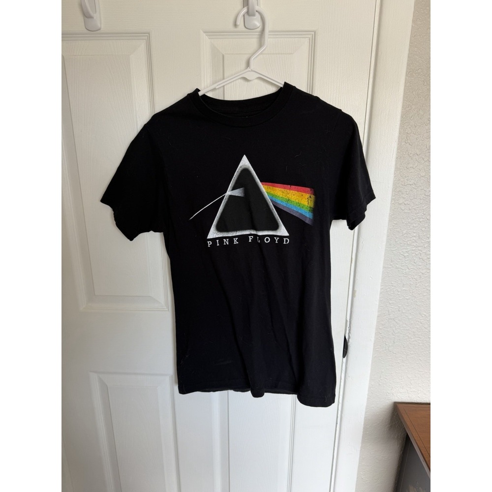 Pink Floyd Dark Side of the Moon Black 100% Cotton T-Shirt Size S